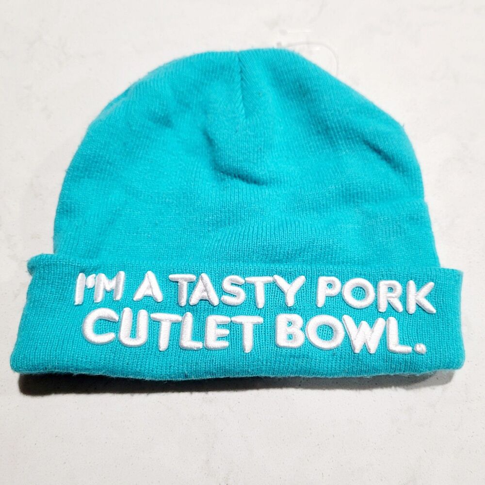 YURI!!! On Ice Skate Watchman Beanie Hat Anime NWOT JAPAN TASTY PORK CUTLET BOWL